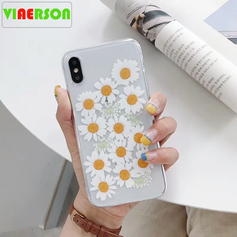 P30 Pro Чехол для Huawe P20 P10 P9 Nova4 чехол телефона прозрачный из ТПУ Модный с ромашками