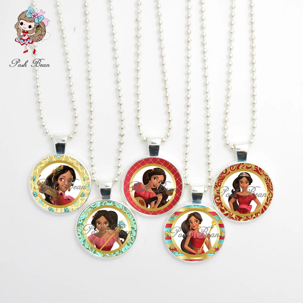 Elena of Avalor Figures Necklace Handmade Girl Jewelry Glass Cabochon