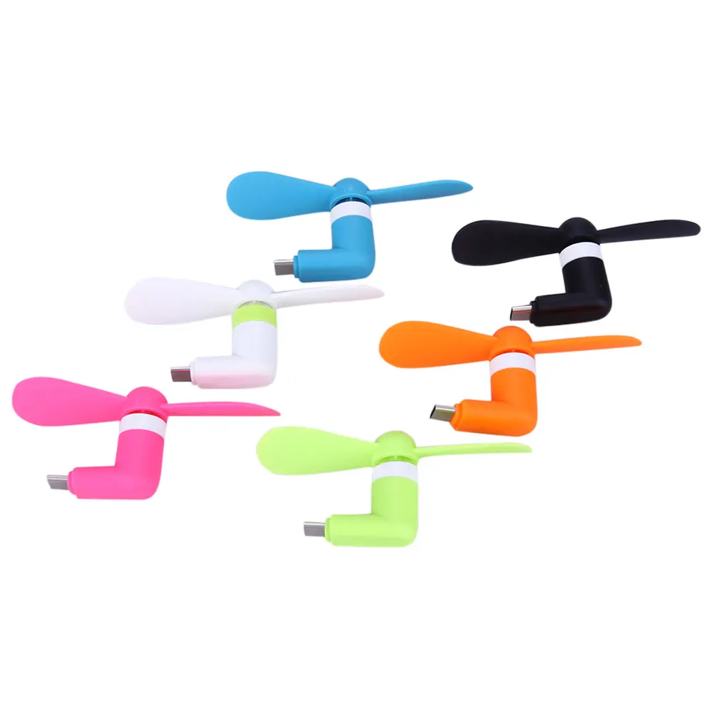 2pcs lot Portable Mini Electric Fan Micro USB3 1 Type C Cell Phone Cooling Cooler Fan