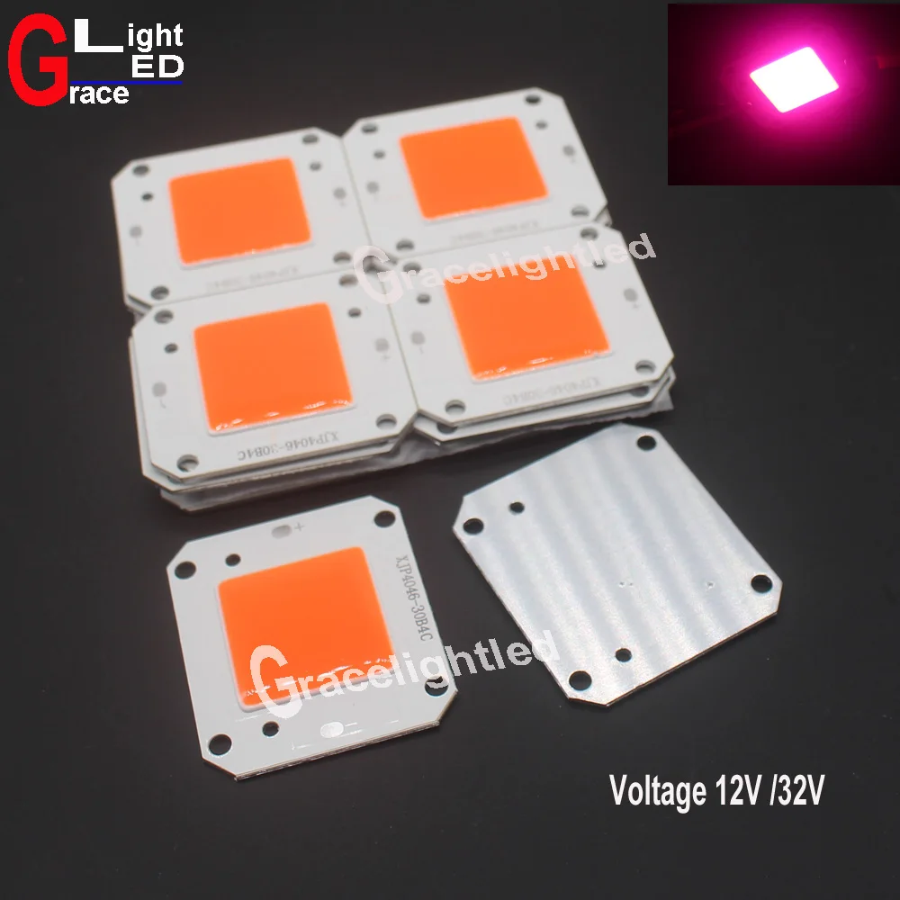 50 Вт полный спектр 400-840nm LED COB чип DC12V/32В интегрированный умный IC драйвер 220В 110В 50Вт