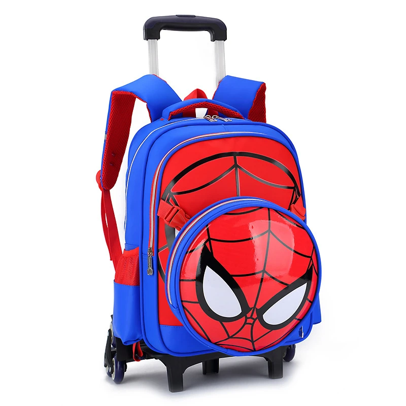 Removable Children School Bags With 3 Wheels cartoon Spiderman Backpacks Kids boys Trolley Schoolbag Luggage Wheeled Backpack Removable Children School Bags With 3 Wheels cartoon Spiderman Backpacks Kids boys Trolley Schoolbag Luggage Wheeled Backpack
