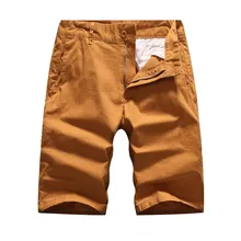 Мужские рабочие шорты с несколькими карманами шорты для пляжного досуга Свободные повседневные однотонные стильные удобные брюки мужские джинсы больших размеров