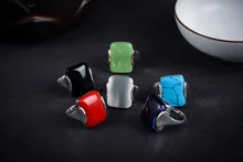 Luxury Jewelry Girls New Rings Natural semi-precious stones gem Genuine Green stone stone women beads same RING 6 7 8 9#