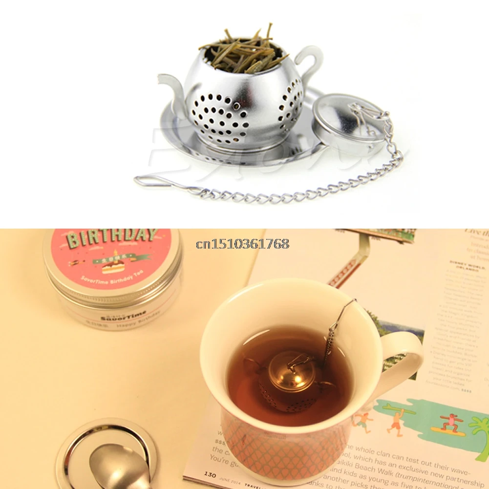 Нержавеющая сталь чай горшок заварки листьев сито для специй травяной фильтр# Y05# C05