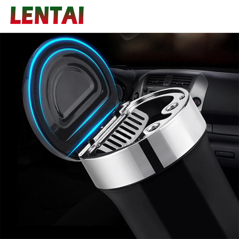 

LENTAI For Ford focus 2 3 mk2 fiesta ranger mondeo mk4 Fiat 500 punto Infiniti 1PC Black Car LED ashtray Auto compass LED Lamp