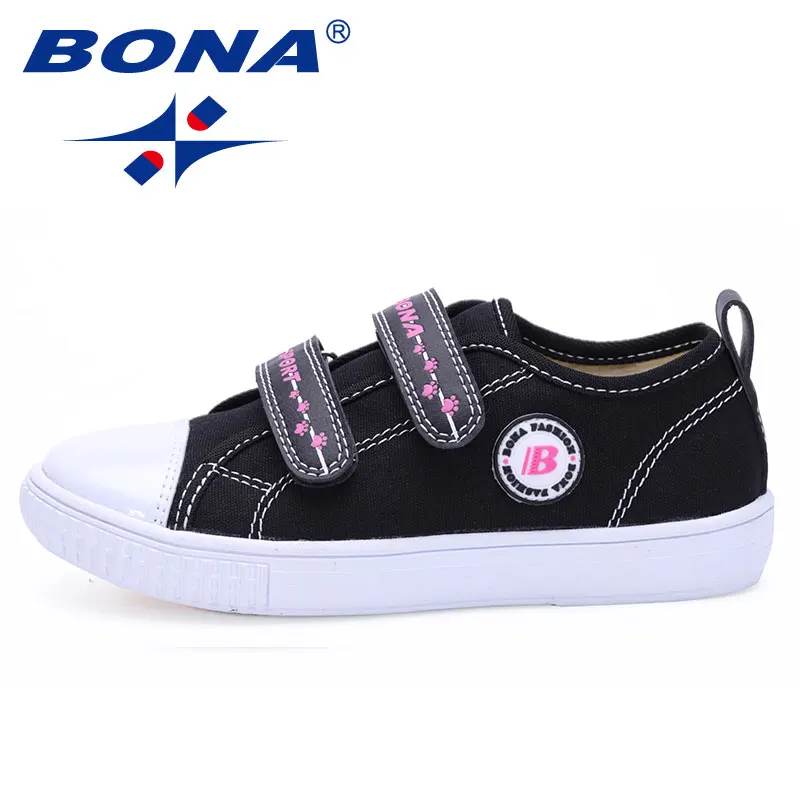 بونا جديد نمط حذاء قماش للأطفال هوك و حلقة الفتيان حذاء كاجوال أحذية مشي في الهواء الطلق أنواع مريحة سريع شحن مجاني