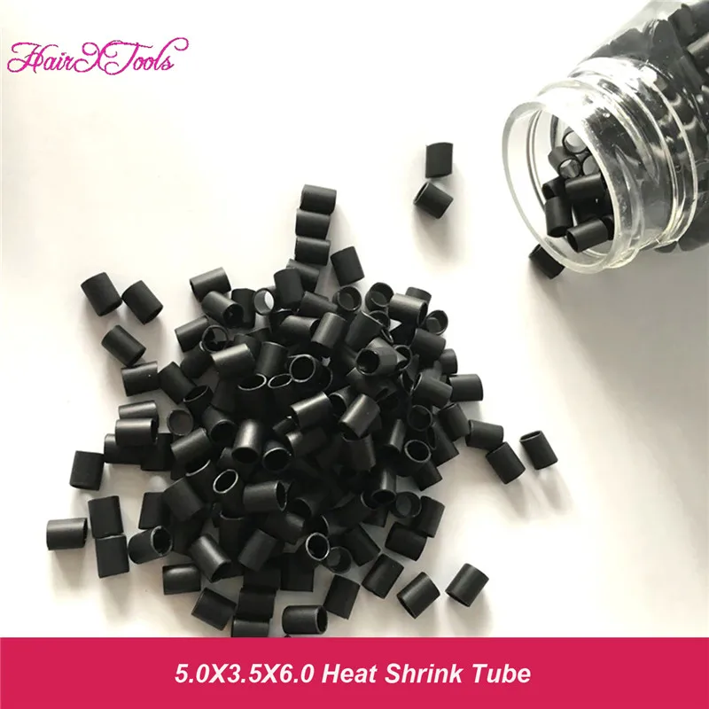 500Pcs 2000pcs Heat Shrinkable Tube 5.0x3.5x6.0mm Black/Clear Heat