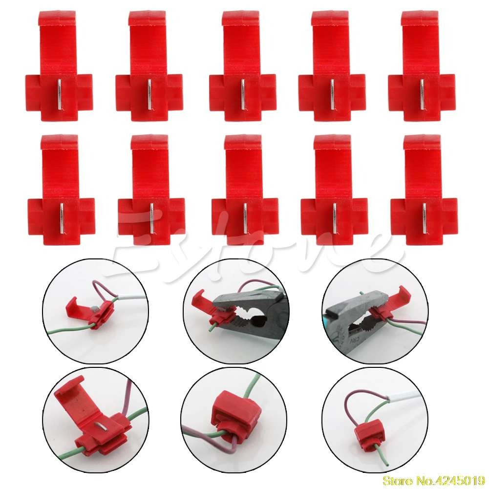 

New High quality 10x Blue Electrical Cable Connectors Fast Quick Splice Lock Wire Terminals Crimp