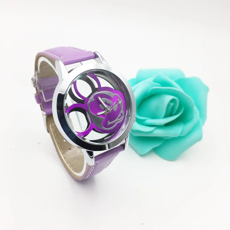 Relogio Feminino Luxo 2019 Ladies Watch Clocks Women Luxury Quartz With Leather Mickey Mouse Kad N Saatleri (11)