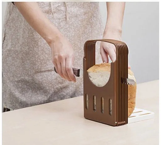 

Toast bread slicer Kitchen cut bread toast baking tools bread slicing rack DIY Folding Design for easy storage