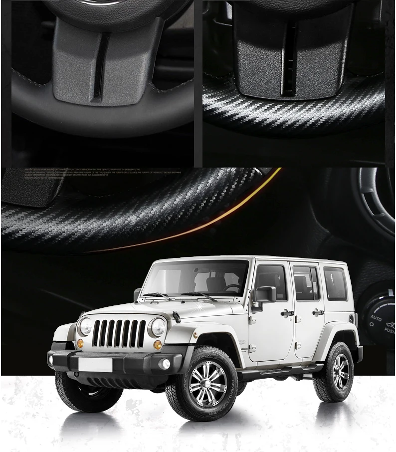 lsrtw2017 carbon fiber car steering wheel cover for jeep wrangler JK 2007 2008 2009 2010 2011 2012 2013