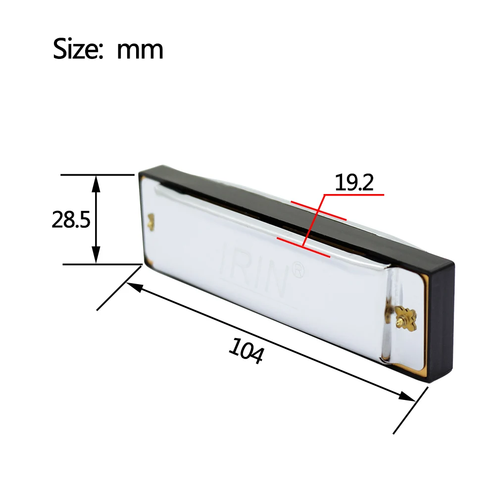 ИРИН диатоническая губная гармоника 10 отверстий арфа Блюз губная гармоника диатоническая 20 Тон C Ключ 10 отверстий диатоническая губная гармоника блюз серебро/золото
