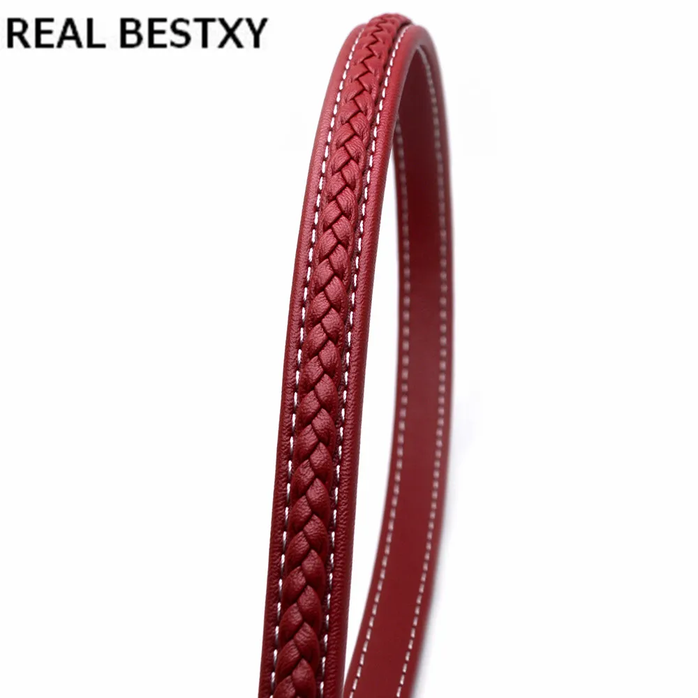 Реальный BESTXY 12*6 мм красный плоский кожаный шнур Плетеные Кожаные полосы для