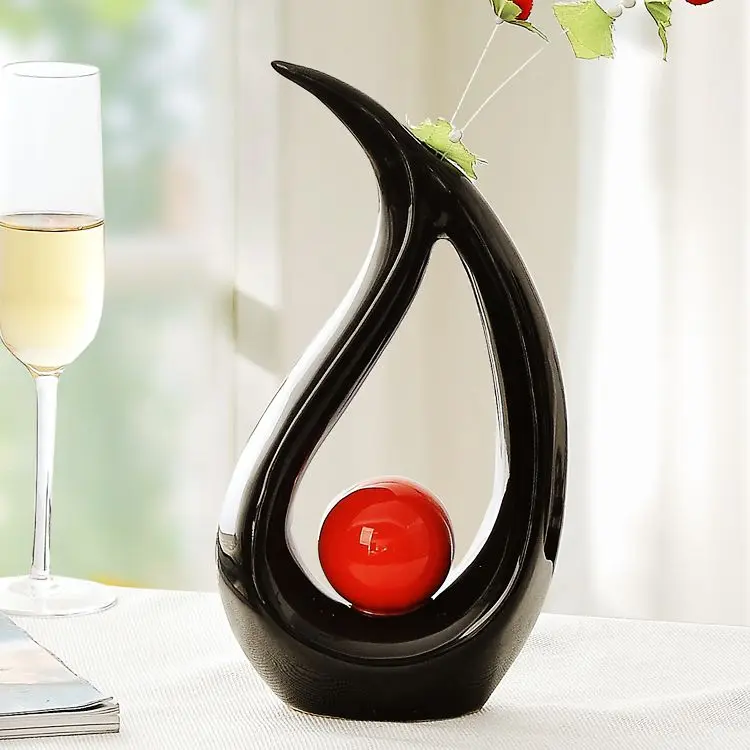 ceramic-black-flower-vase-designs-home-decor-crafts-room-wedding-decoration-handicraft-figurine-garden-ornament-porcelain