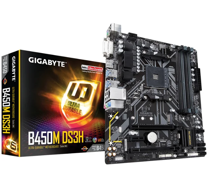 Оригинальная материнская плата DS3H для Gigabyte B450M DS3H B450 AM4 DDR4, поддерживает R3 R5 R7 1700 2600 2700|Материнские платы| | АлиЭкспресс