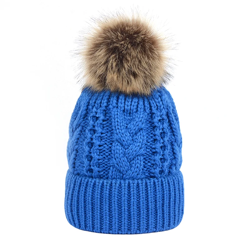 

2017 Super Hot Hemp Pattern Pom Pom Hat Beanie Hats with Top Ball Women Fedoras Winter Warm Knitted Hat Crochet Braids