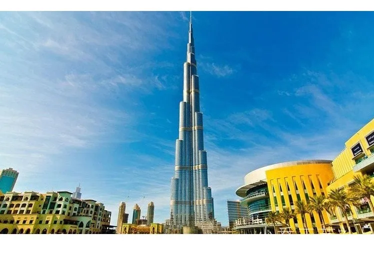 Отличная башня Бурдж Халифа из Дубая, 3 размера, всемирно известная архитектура, стразы, металлическая фигурка, украшение для офиса, дома, подарки