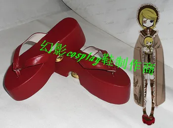 

Vocaloid Kagamine Rin Miku Senbonzakura Halloween Red Thick Heels Cosplay Boots Shoes H016