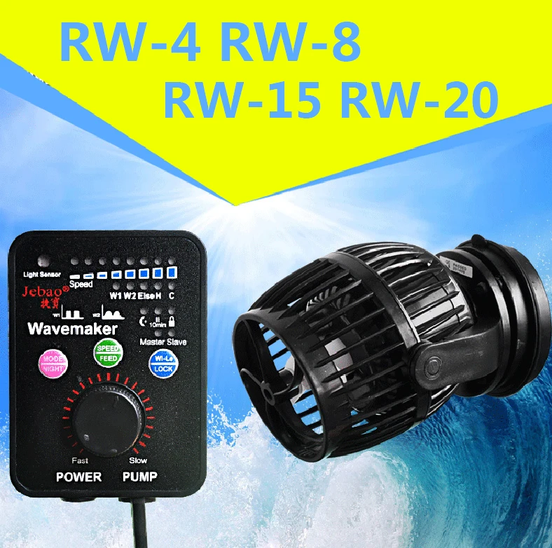 

Jebao/Jecod 110~240V RW-4 RW-8 RW-15 RW-20 Coral cylinder pump .Aquarium wave machine Aquarium Flow Pump