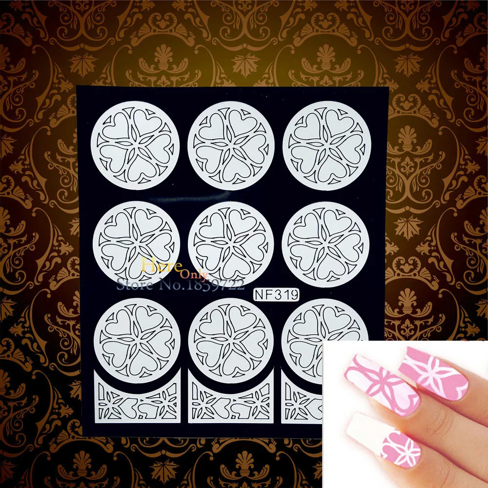 1 шт. наклейки для маникюра HNF204 с рисунком в виде алмазной сетки|sticker tree|stickers
