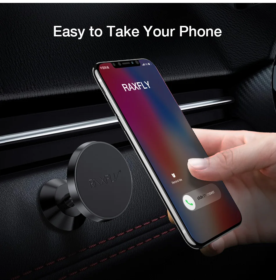 Магнитный держатель RAXFLY для телефона в машине, вращающийся на 360 градусов, универсальный автомобильный держатель для мобильного телефона, сильный магнит для iPhone 7, 8, 6, 6 S, 11 PRO