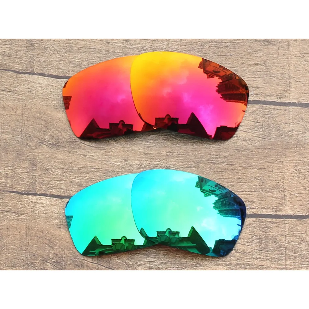 

Vonxyz 2 Pairs Ruby Mirror & Jade Mirror Polarized Replacement Lenses for-Oakley Scalpel Frame