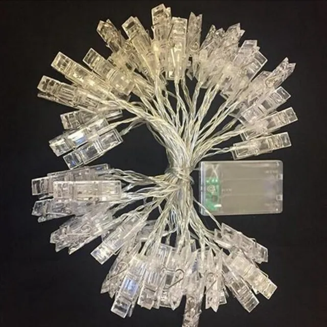 2M 3M 4M LED Garland Card Photo Clip String Lights for New Year Christmas Festival Party Wedding Lamp Home Decoration led light