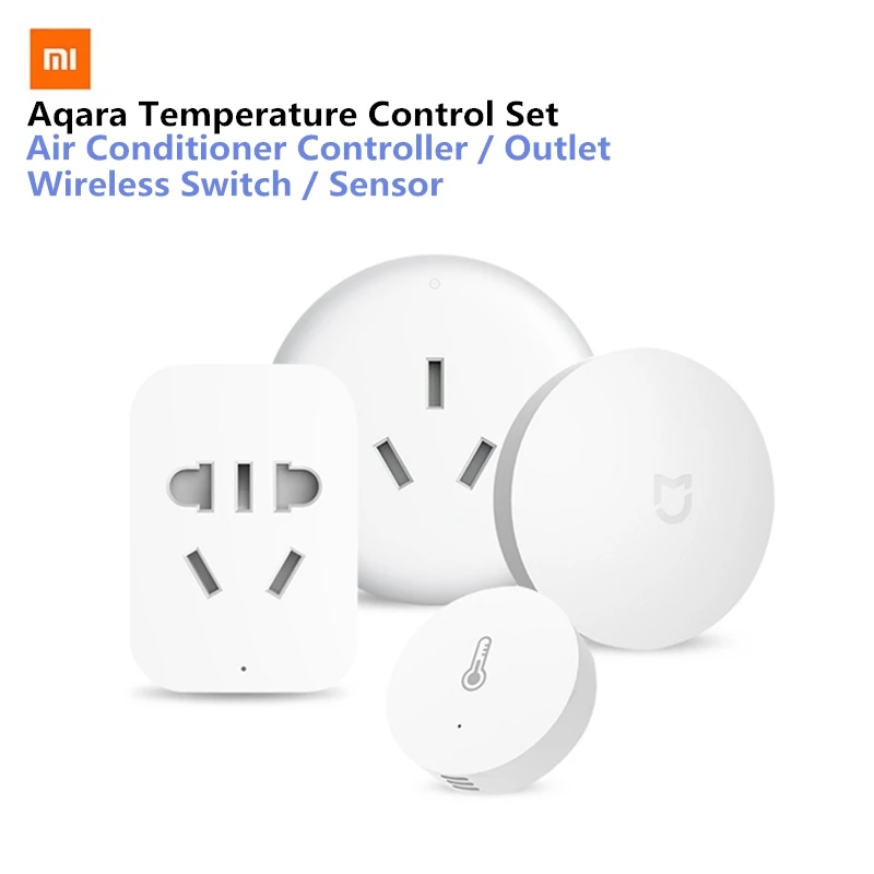 

Xiaomi Aqara Smart Home Temperature Control Set Wireless Switch Sensor Air Conditioner Controller Outlet