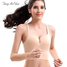 TingAiSha breathable Back Bralette Crop Tank Tops Bra Bustier Padded Seamless push up Bra Cropped shockproof underwear 8818