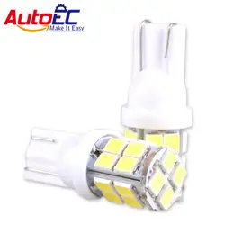 Autoec 10X T10 20 SMD 2835 автомобилей просвет сигнальные лампы Номерные знаки для мотоциклов свет DC12V # lb152