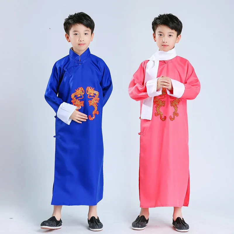

Children's Crosstalk Gowns Chinese Traditional Robe Costumes for Children Girls Classic Tang Dynasty Hanfu Ancient Stage Costume
