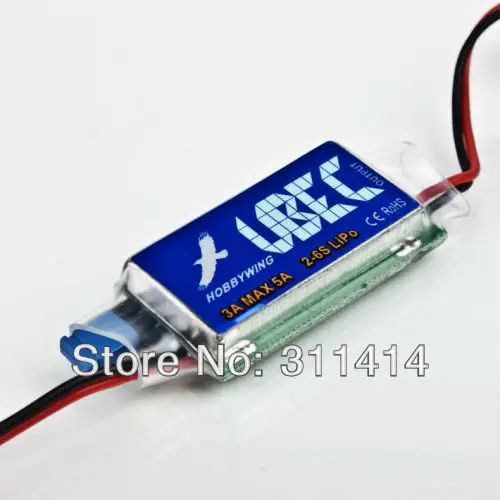 

5pcs/lot Hobbywing 5V 6V Switchable Hobbywing RC UBEC 5V 6V 3A Max 5A Lowest RF Noise BEC + Free Shipping Wholesale