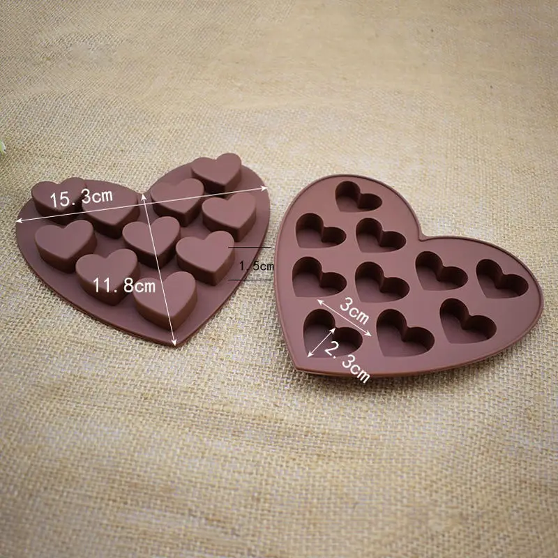 Силиконовая форма для шоколада в форме сердца силиконовая форма для выпечки помадка Конфеты Желе Форма в виде сердца для мыла СЕРДЦЕ ЛЕДЯНОЙ лоток украшения торта