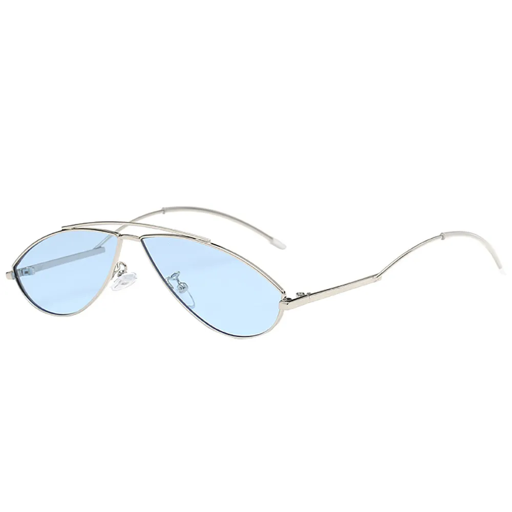 Unisex vintage sunglasses for women Cat Eye Irregular Oval Rapper Sunglasses Vintage Retro Eyewear lunette de soleil femme B20