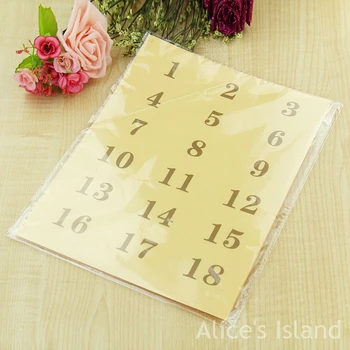 

1-108 PVC Gold Stickers Number Adhesive Sticker self-adhesive sticker Number Wedding Anniversary Birthday Party sticker number