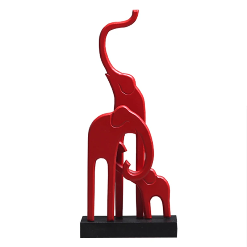 الإبداعية خشبية الفيل الأسرة تمثال الأحمر الفيل حلية تأثيث المقالات الزفاف هدايا التلفزيون مجلس الوزراء خزانة زينة