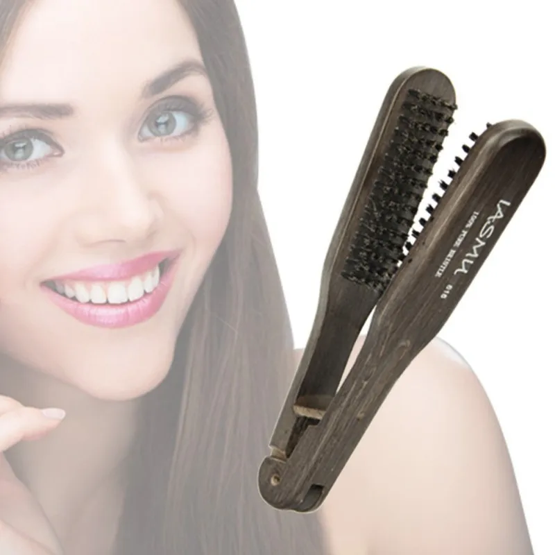1pc Professional Wooden Straightener Hair Comb Anti Static Hairdressing