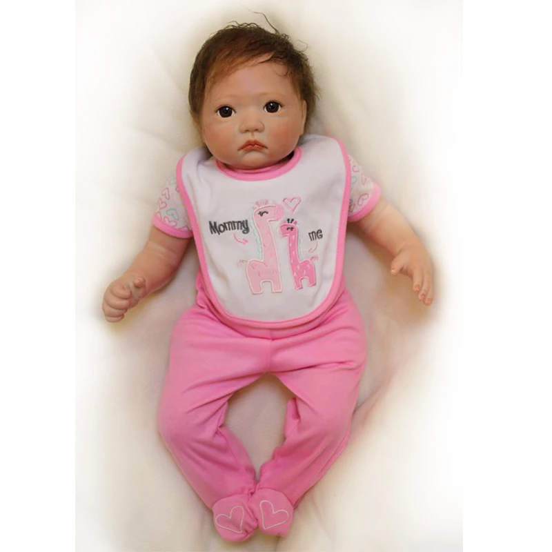 55cm Sleep White Nicery Reborn Baby Doll Soft Silicone Girl Toy 20in