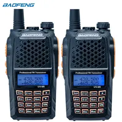 2 шт. UV-6R портативная рация Professional CB радио Dual band 128CH ЖК-дисплей беспроводной UV6R портативный двухстороннее радио