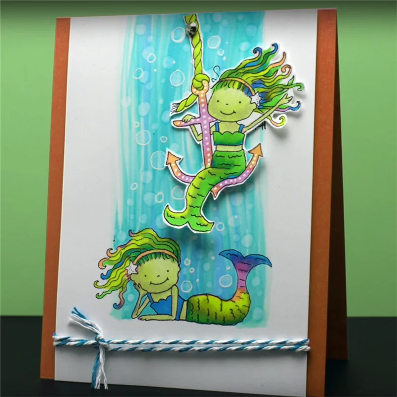 Naifumodo 4Pcs/lot Mermaid Anchor Shell Metal Cutting Dies Cards New 14*14CM DIY Scrapbooking Crafts Stencil Album Decoration | Дом и сад