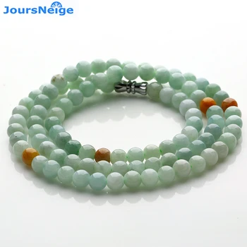 

JoursNeige Natural Three Colors Cold Stone Round Beads Necklace Lucky for Women Girl Popular Jewelry