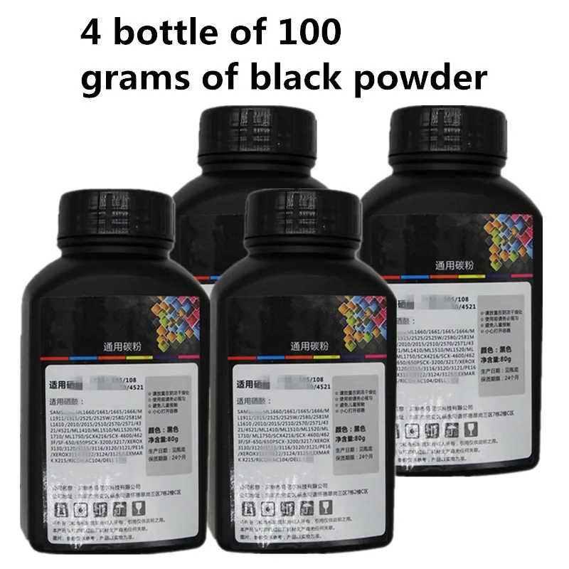 4 bottle 12A 100g черный Заправка лазерный тонер наборы для canon Факс L200 L240 L250 L280 L290 L300 L360 L380 принтер - Цвет: 4 bottle