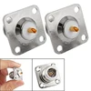 2pcs N type female jack RF coax connector 4-hole panel mount with solder cup,silver ► Photo 1/5