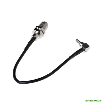 

F Female to CRC9 Right Angle Connector RG174 Pigtail Cable 15cm 6" Adapter