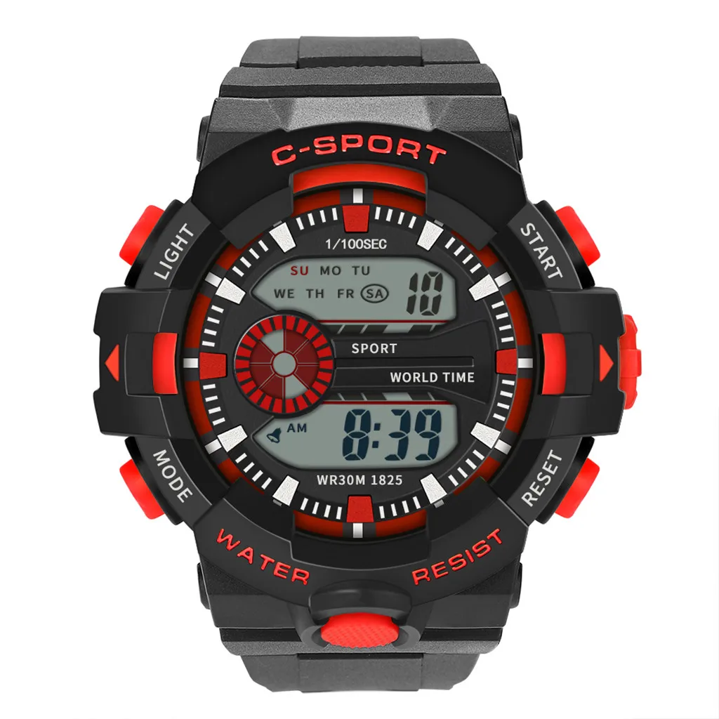 

Casual Men's Watch Sport Digital LED Waterproof WristWatch Luxury Men Analog Digital Military Army Men Electronic watch Clock US