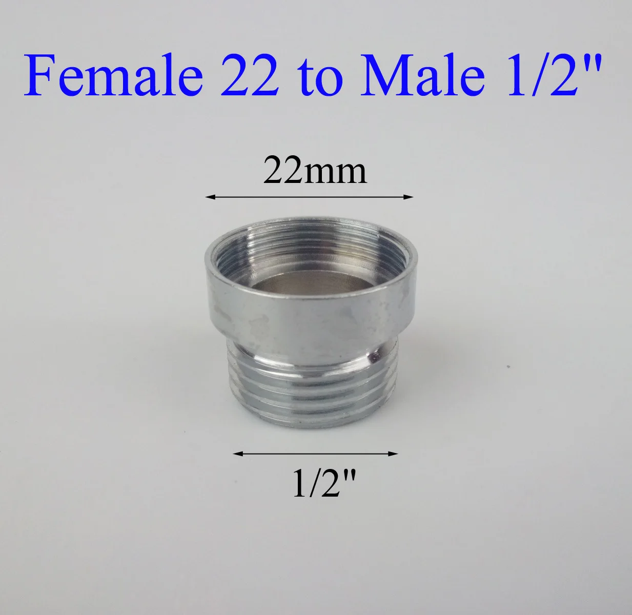 Female 22 to Male 1/2" chromed brass kitchen faucet adapterin Kitchen