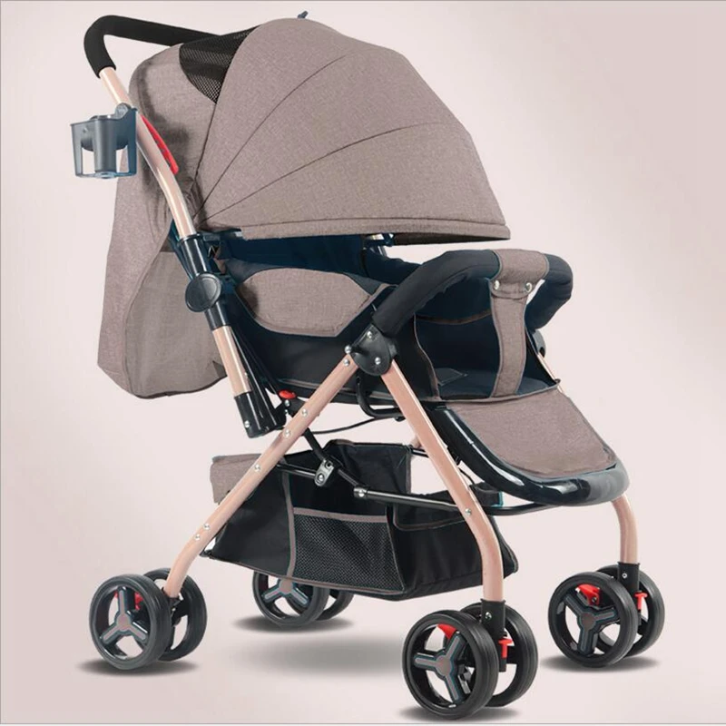

5 Color 2018 New fashion Light portable folding stroller can sit lie four push baby strollers umbrella car stroller car bb