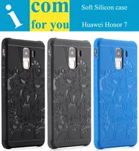 3D резные дракон Protector cover case для Huawei Honor 7 Мягкой Силиконовой резины капа пункт