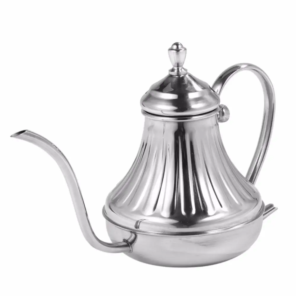 

Long Mouth Coffee Pot 650ML Gooseneck Drip Coffee Maker Stainless Steel Stove Teapot Kettle Home Kitchen Accessories Tea Tool