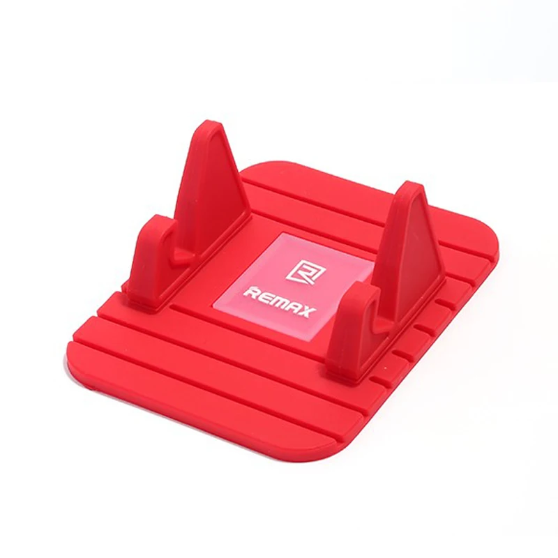 REMAX мягкий силиконовый держатель для мобильного телефона, автомобильная приборная панель, GPS, нескользящий коврик, настольная подставка, кронштейн для iPhone 5S 6, Samsung, планшета, GPS - Цвет: Red